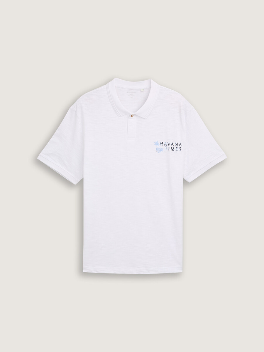 taglie forti - polo in cotone con stampa