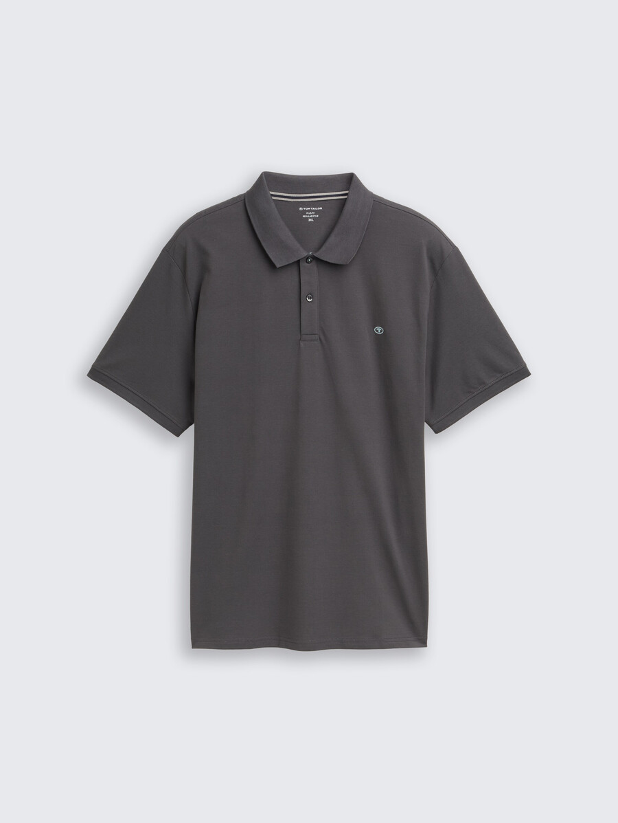 taglie forti - polo in piqué con logo ricamato