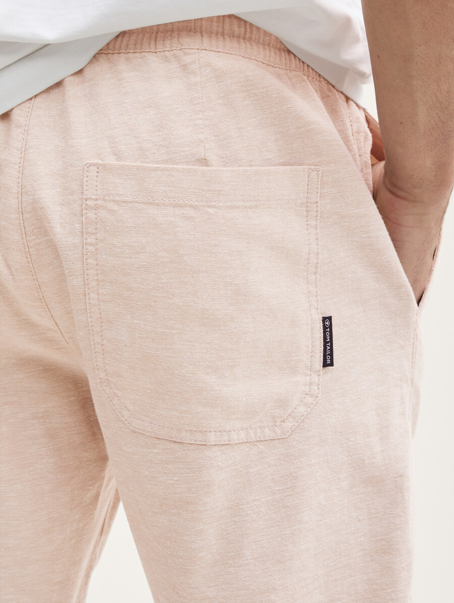 pantaloncini normali con contenuto di lino