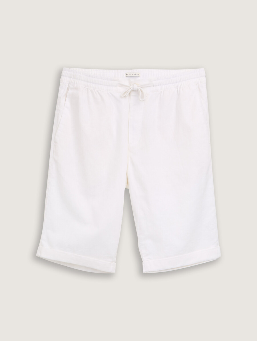 pantaloncini normali con contenuto di lino