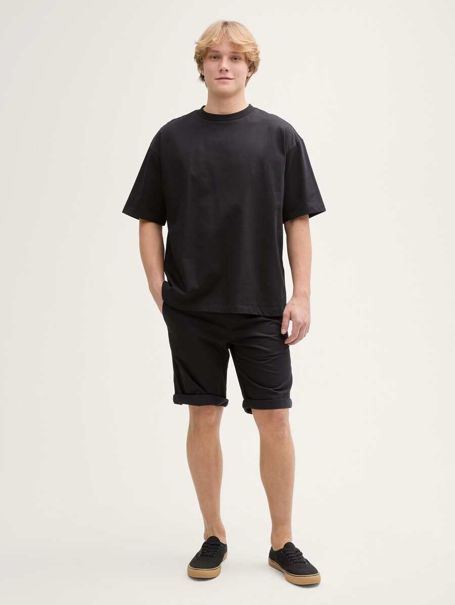 pantaloncini regolari con elastico in vita in cotone