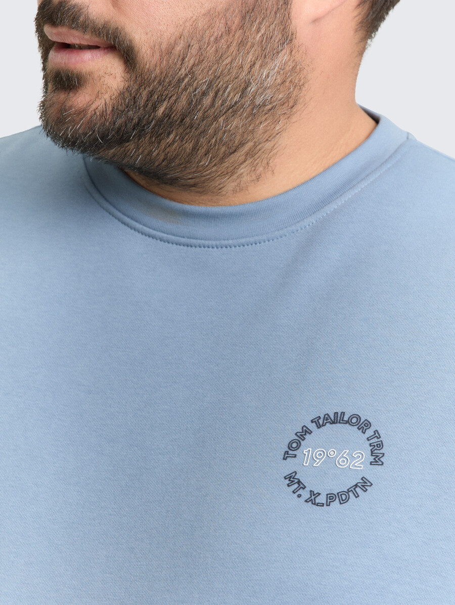 taglie forti - felpa con stampa logo