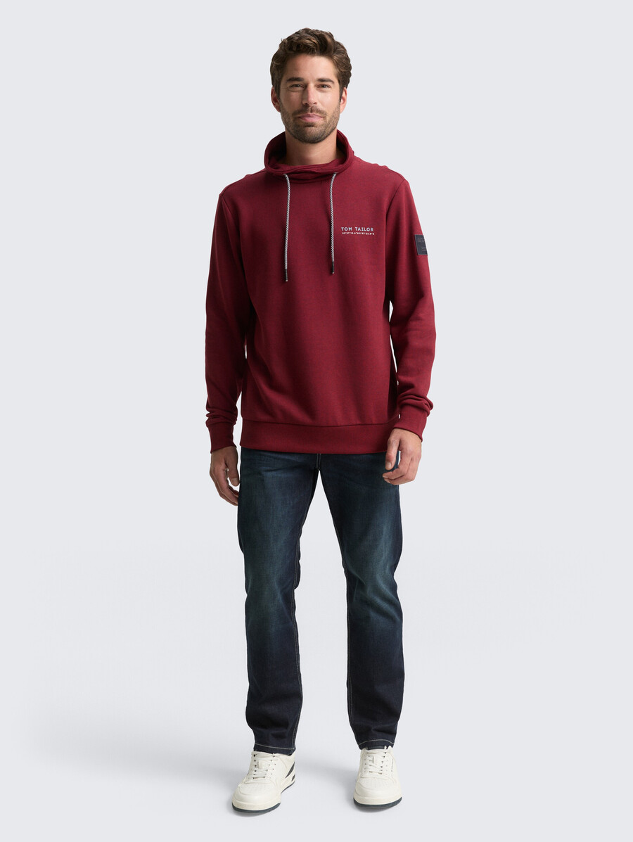 felpa snood con dettagli logo