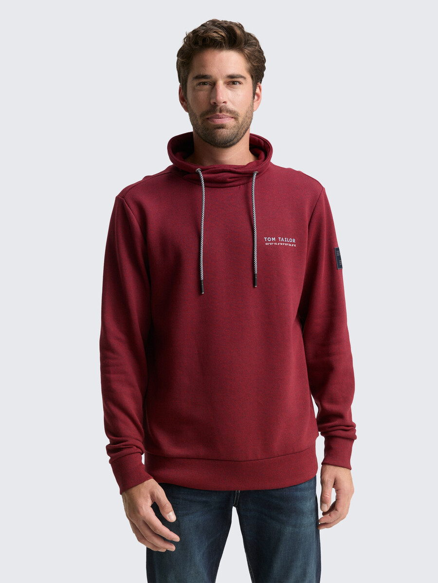 felpa snood con dettagli logo
