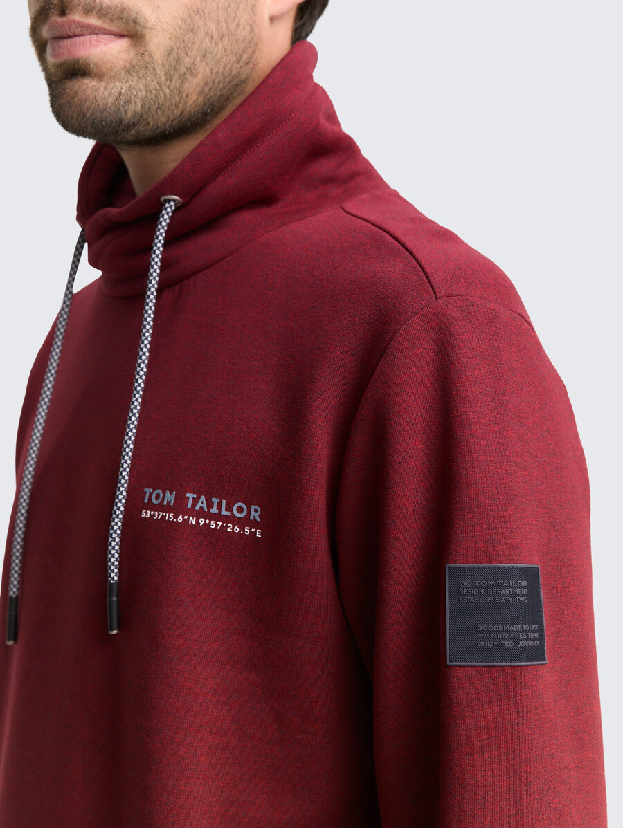 felpa snood con dettagli logo
