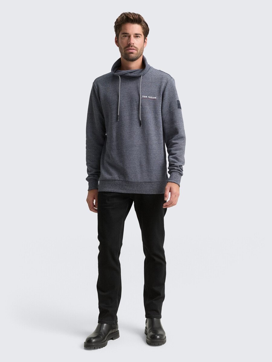 felpa snood con dettagli logo
