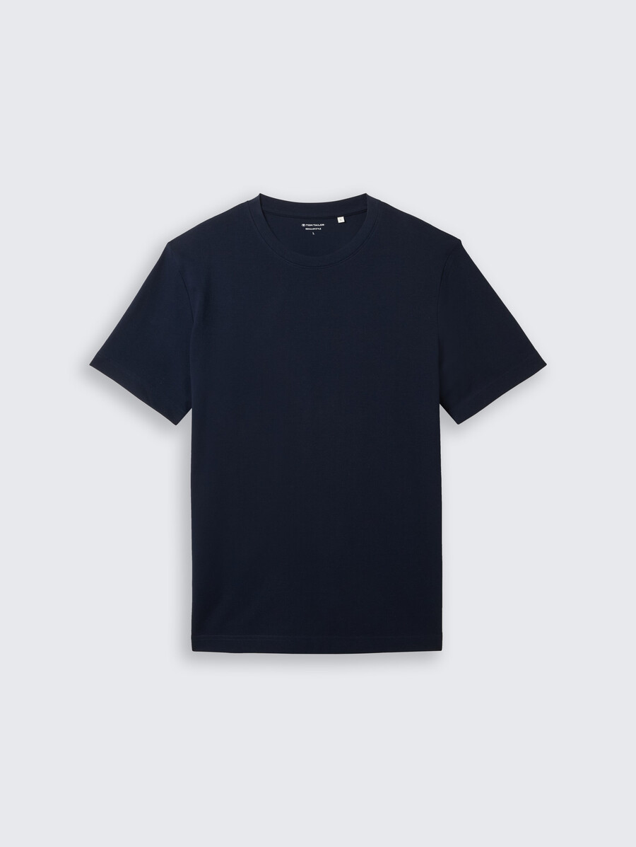 t-shirt con texture piqué