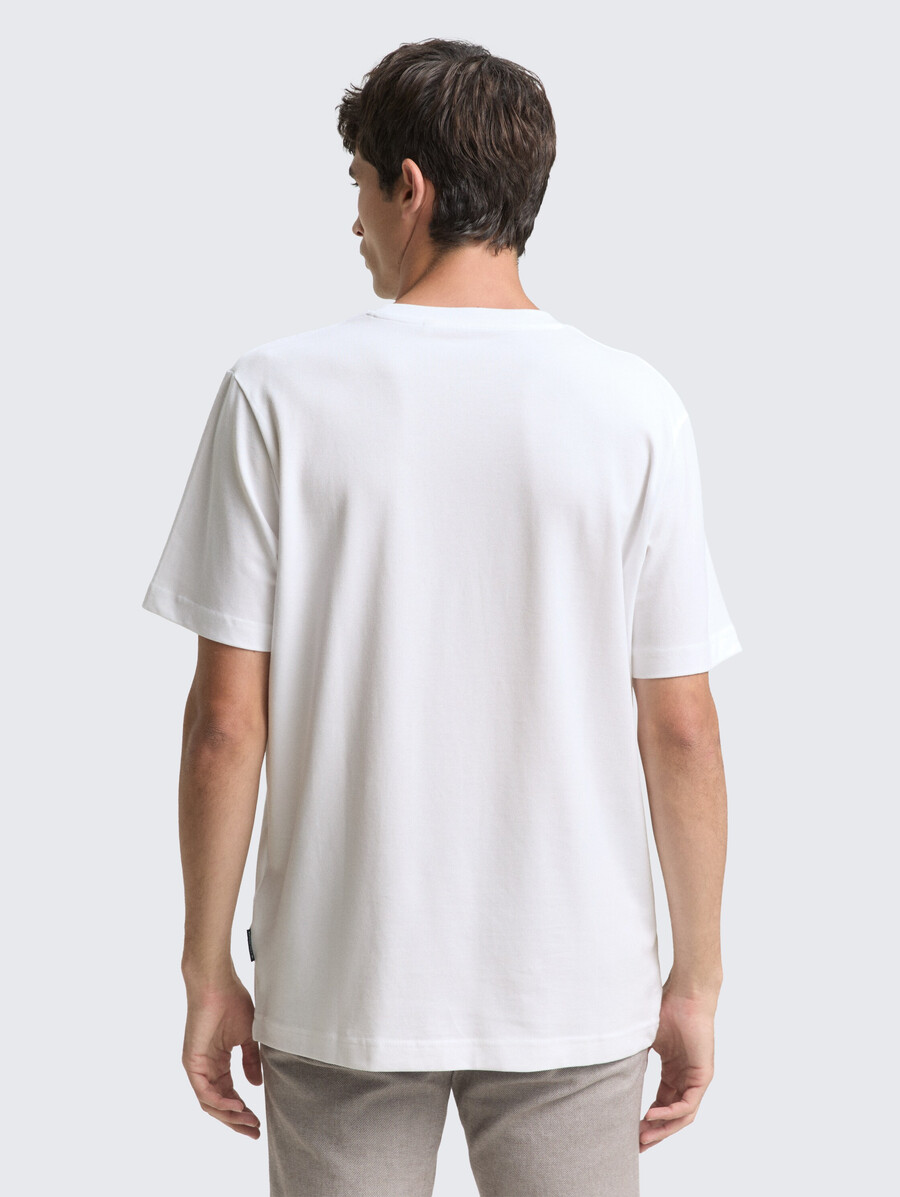 t-shirt con texture piqué