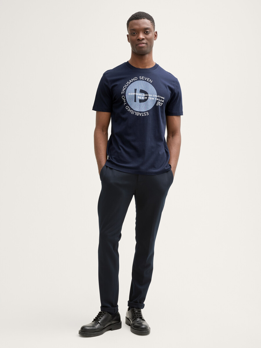 t-shirt basic con stampa del logo