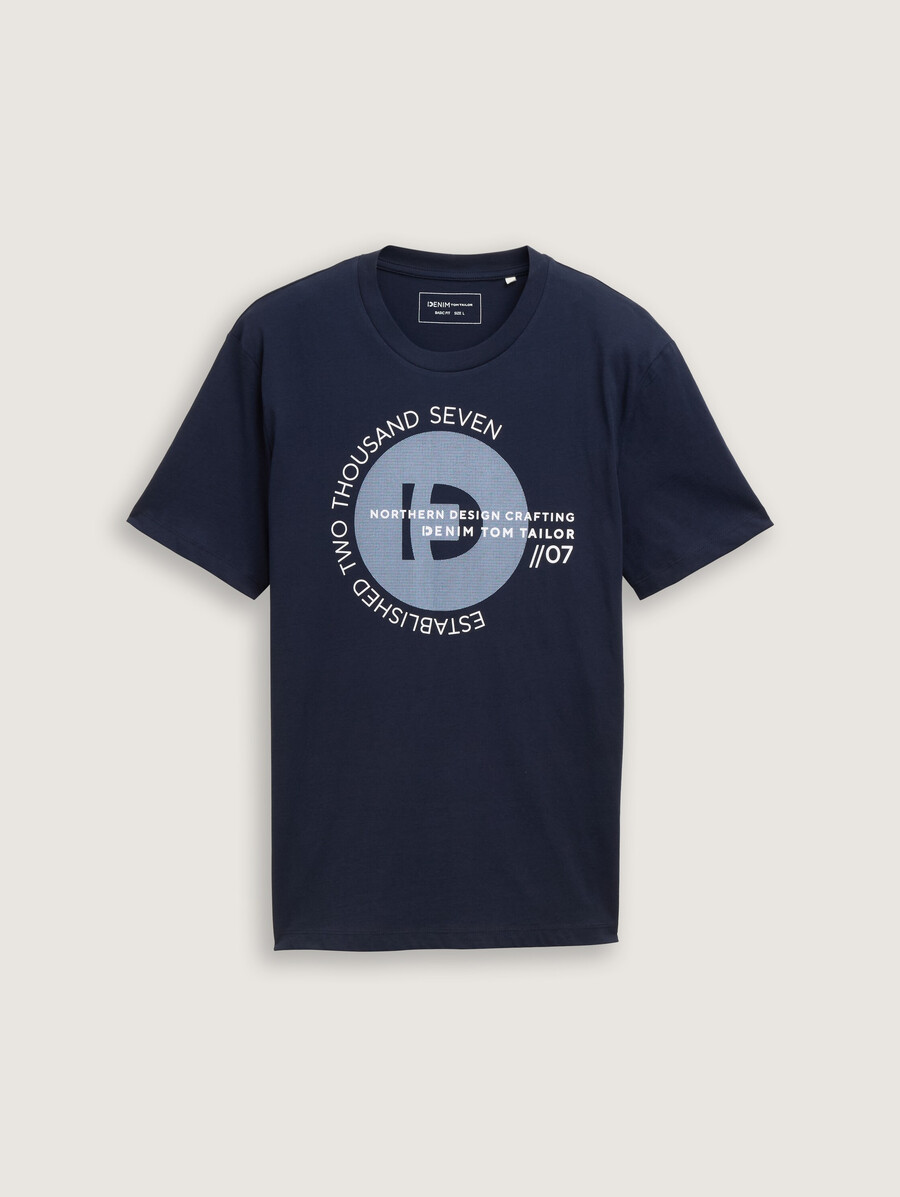 t-shirt basic con stampa del logo