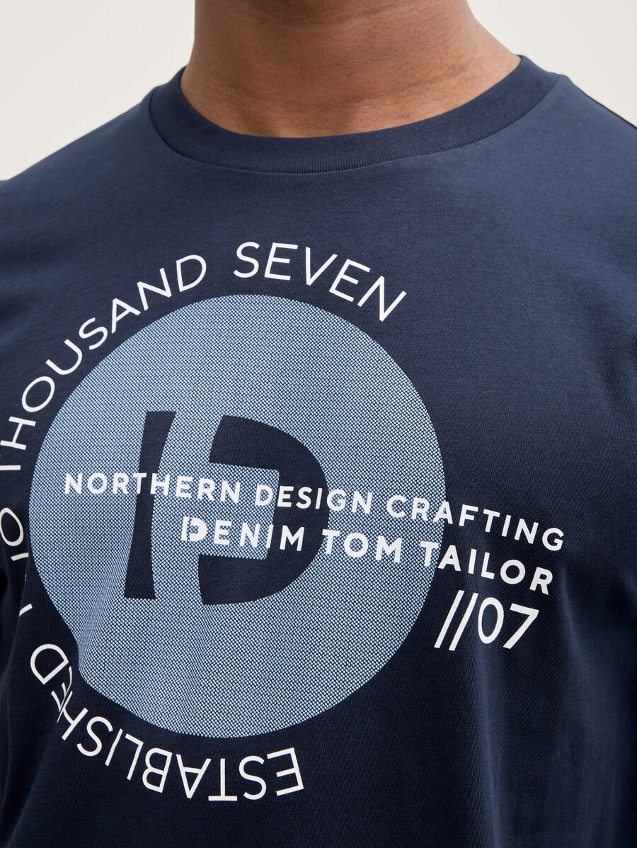 t-shirt basic con stampa del logo