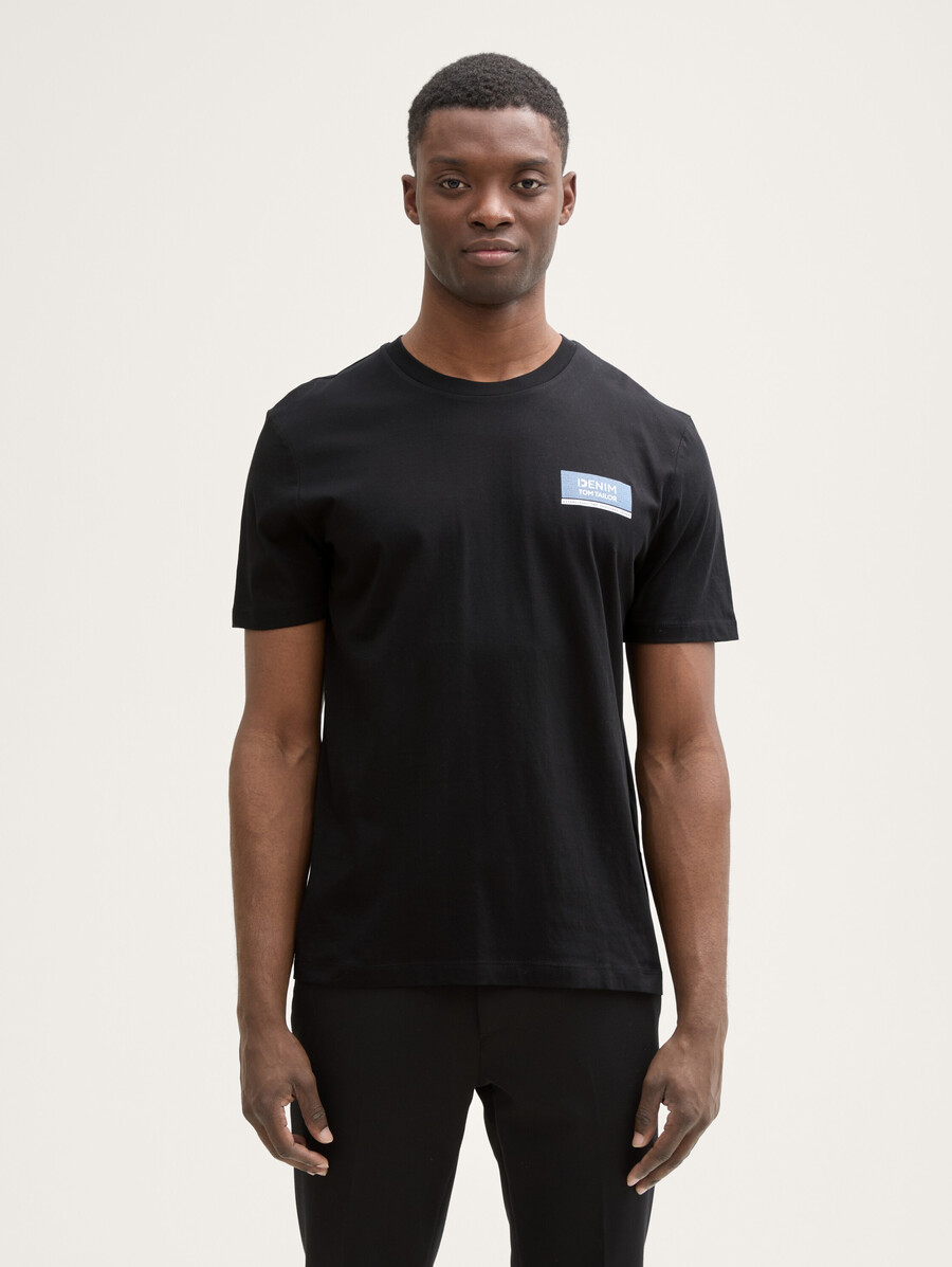 t-shirt basic con stampa del logo