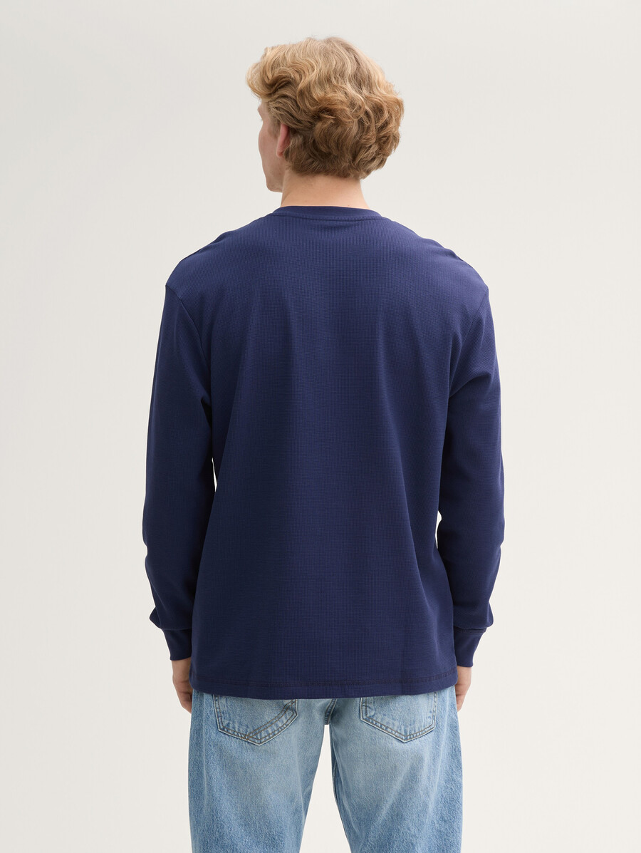 camicia henley a maniche lunghe dalla vestibilità rilassata