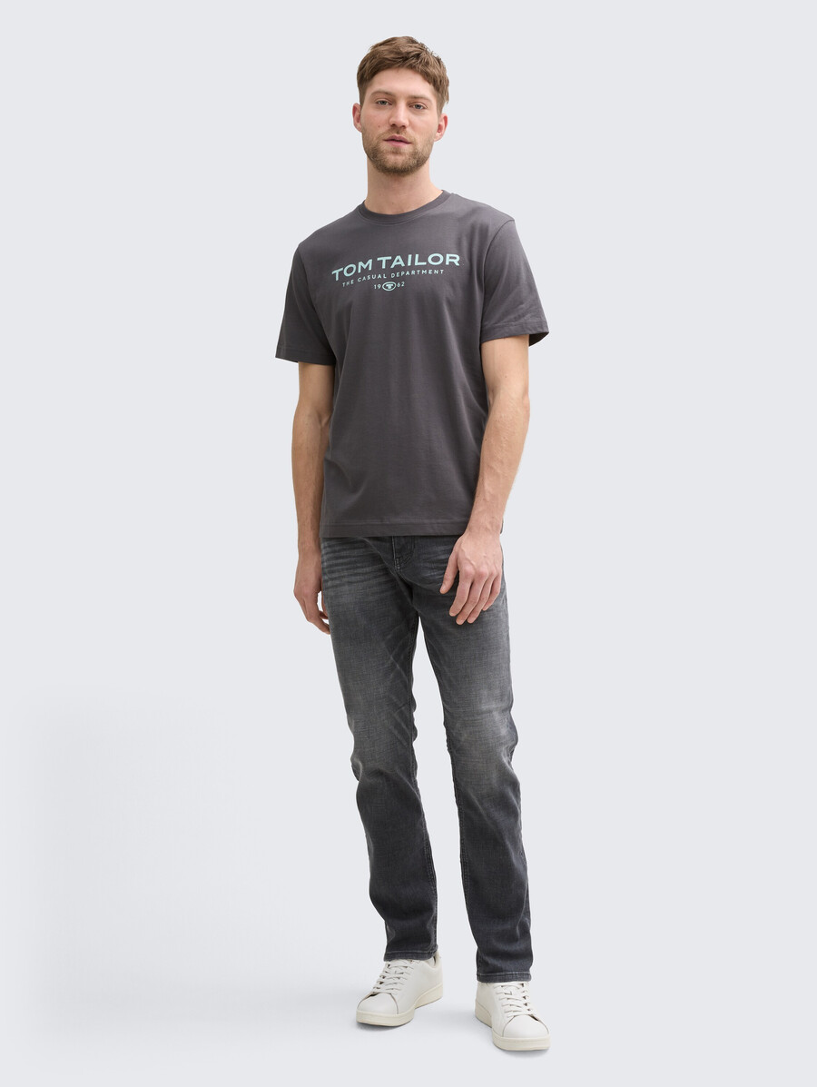 t-shirt in cotone con stampa del logo