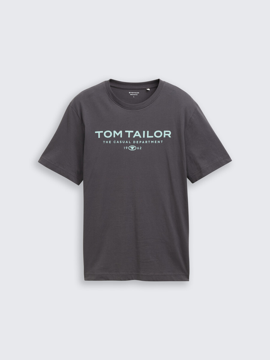 t-shirt in cotone con stampa del logo