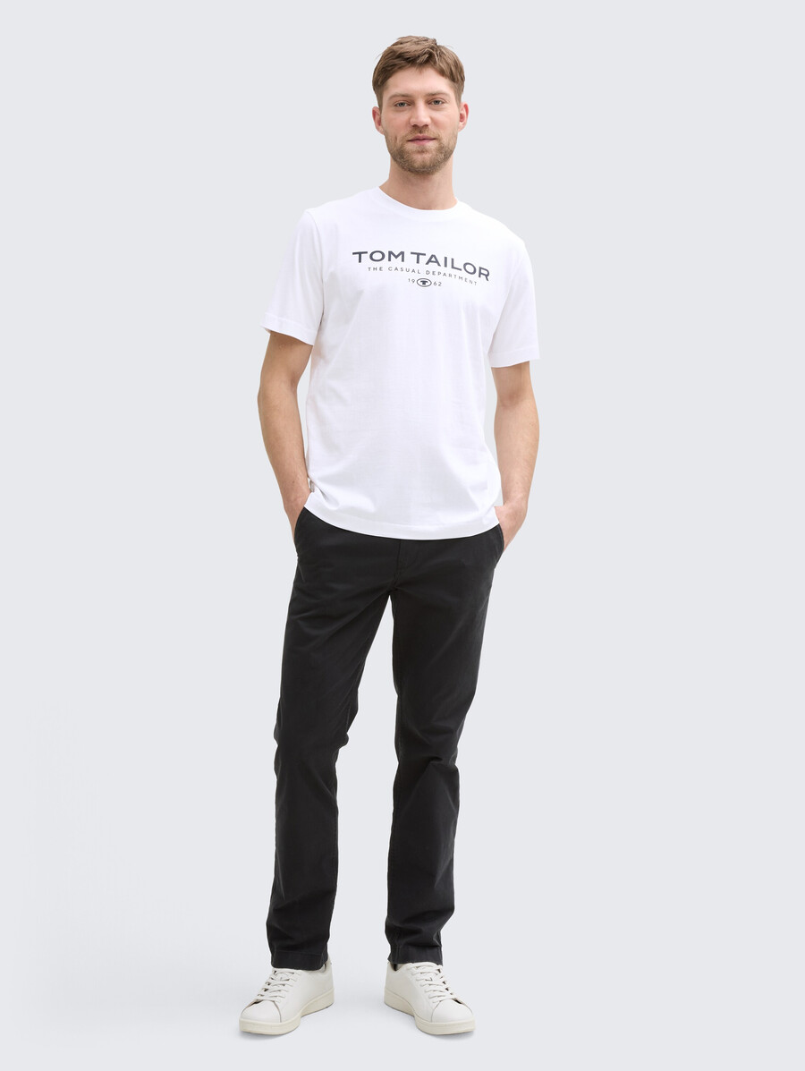 t-shirt in cotone con stampa del logo