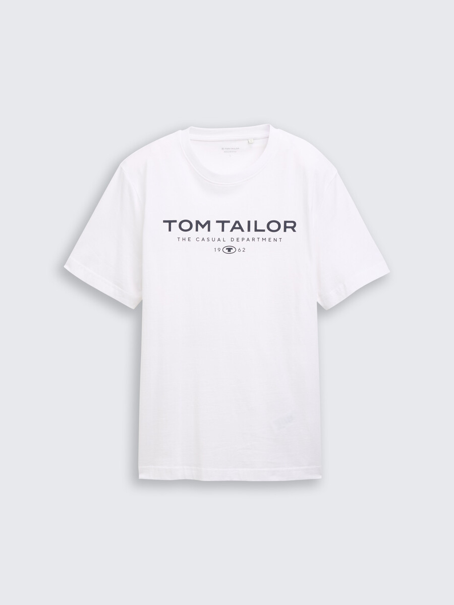t-shirt in cotone con stampa del logo