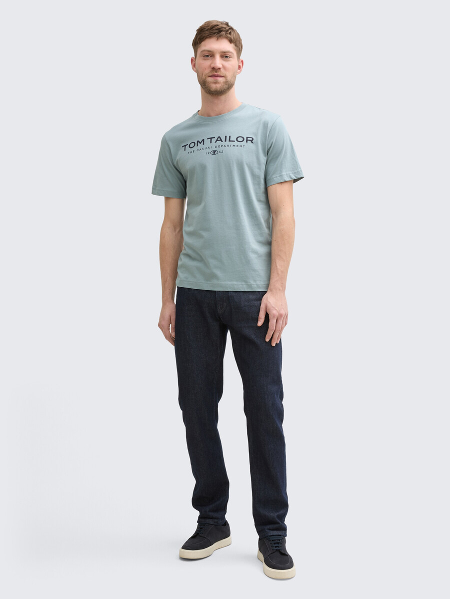t-shirt in cotone con stampa del logo