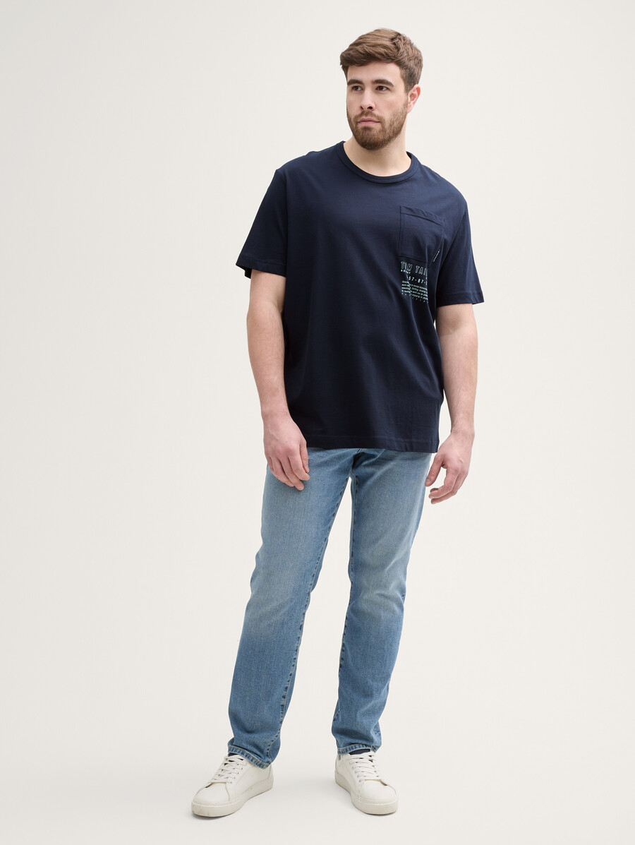 taglie forti - t-shirt con taschino sul petto