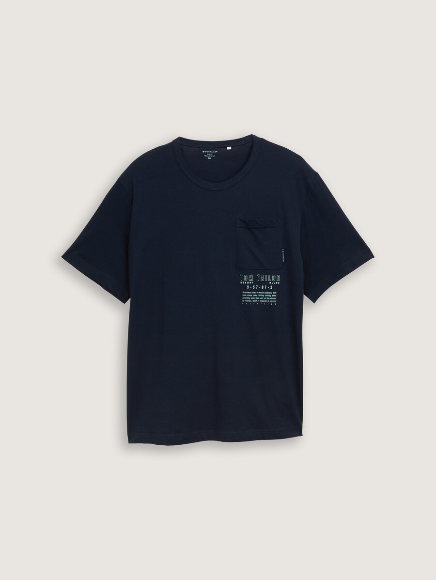 taglie forti - t-shirt con taschino sul petto