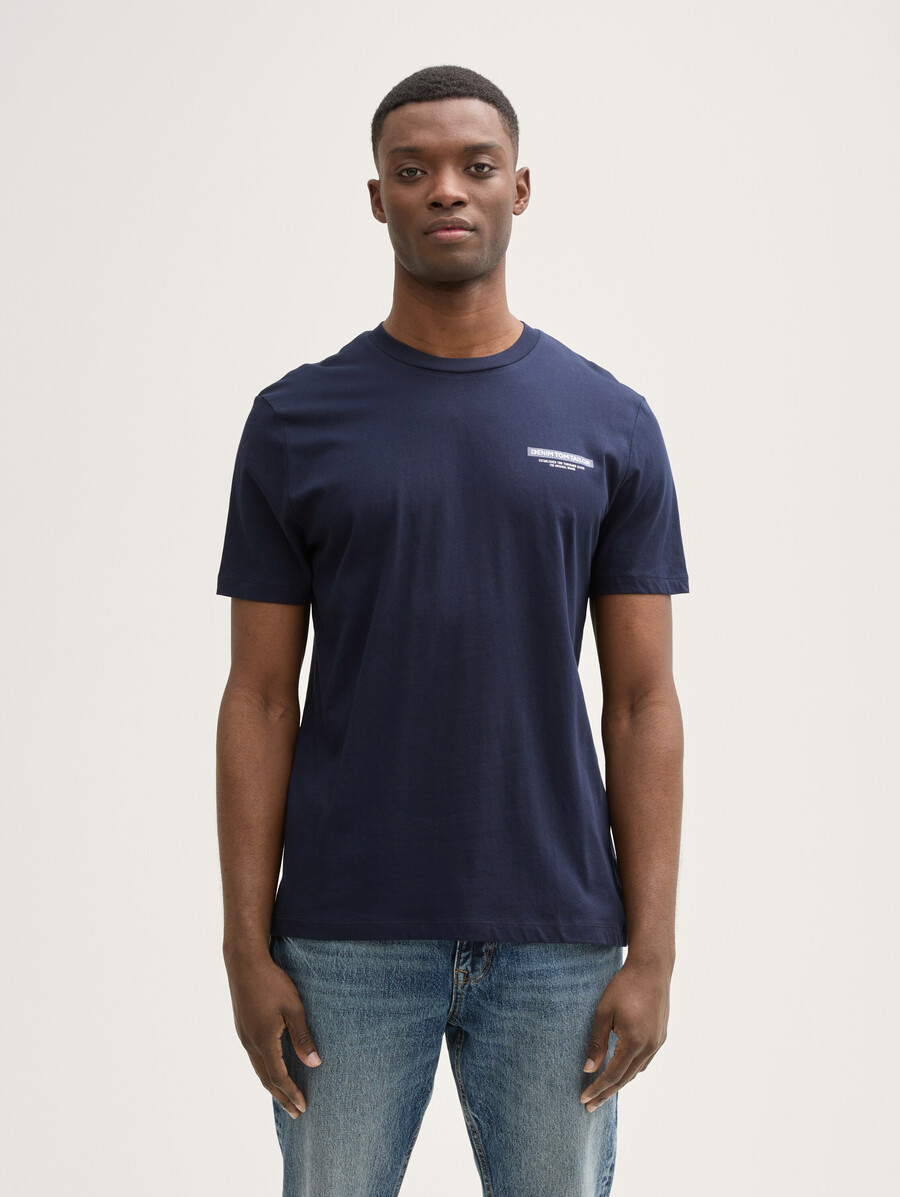 t-shirt basic con stampa del logo
