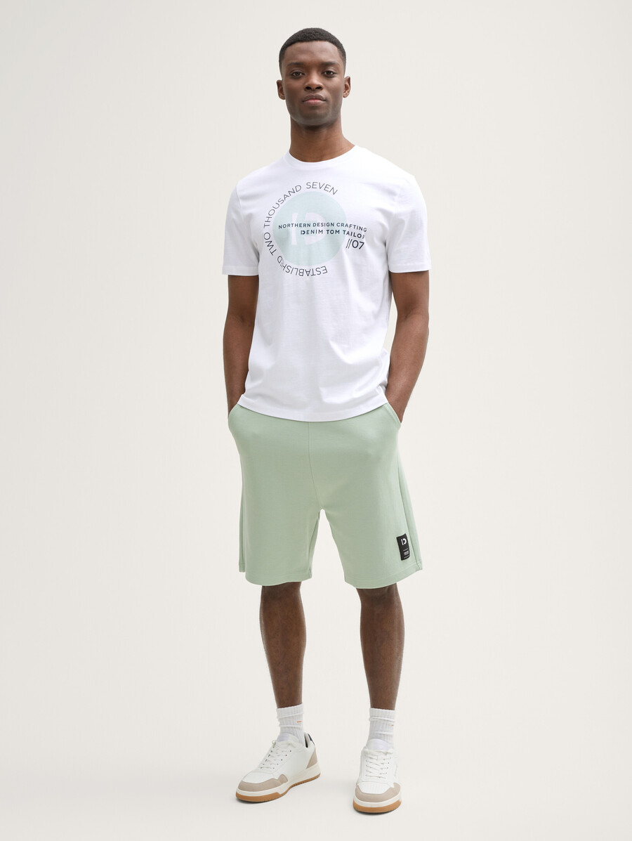 t-shirt basic con stampa del logo