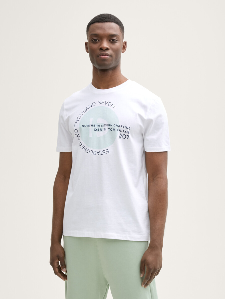 t-shirt basic con stampa del logo