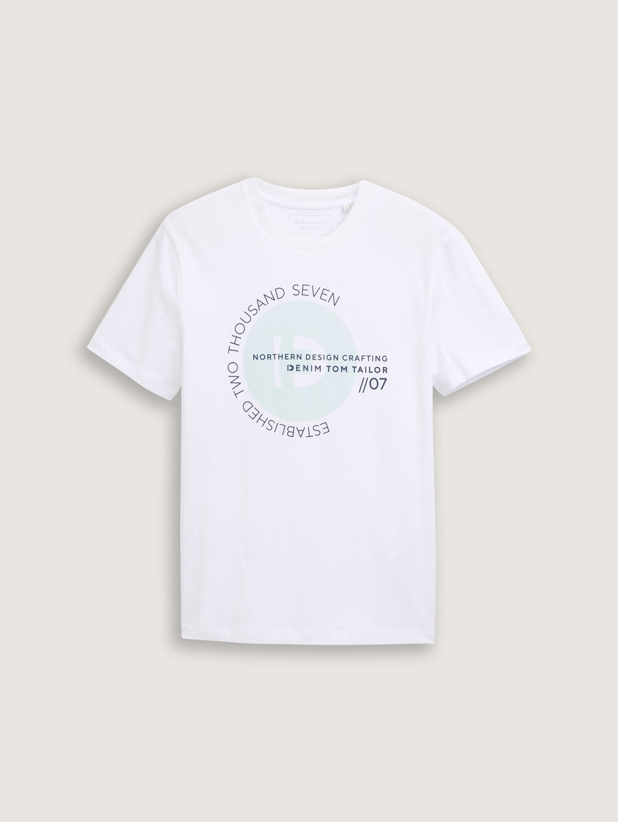 t-shirt basic con stampa del logo
