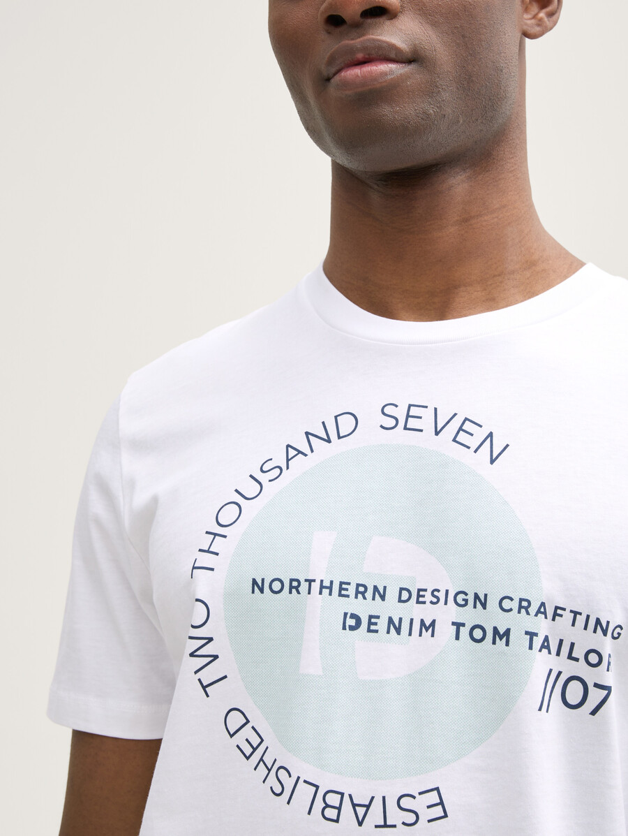 t-shirt basic con stampa del logo