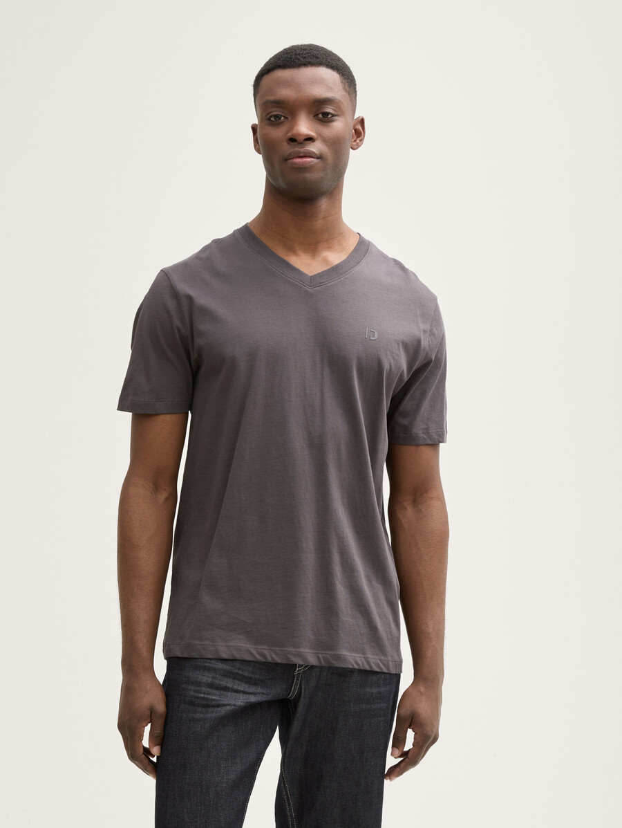 maglietta basic con scollo a v