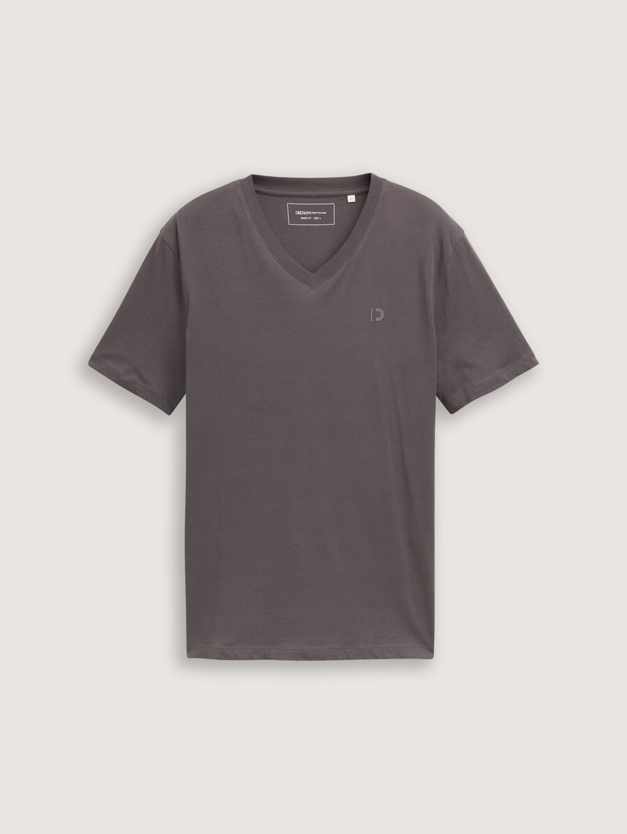 maglietta basic con scollo a v