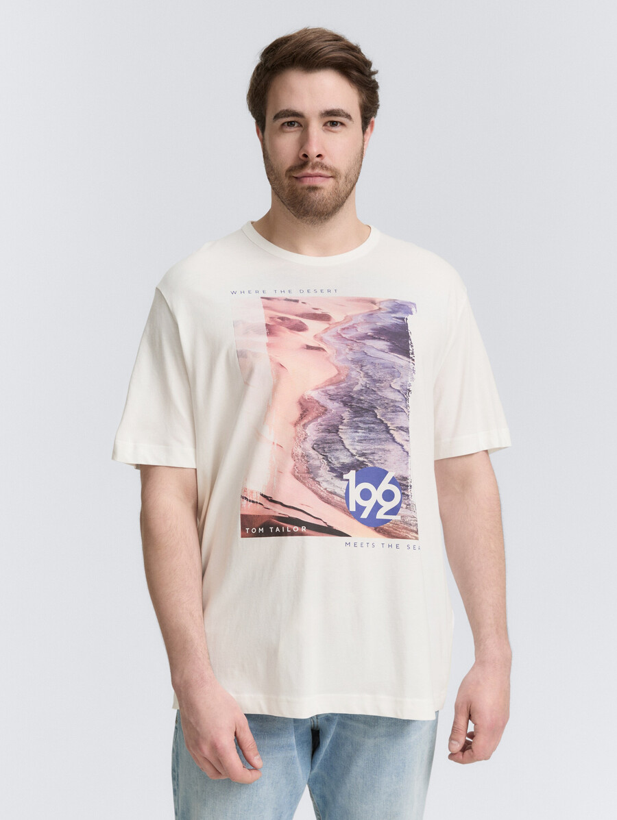 taglie forti - t-shirt con stampa fotografica