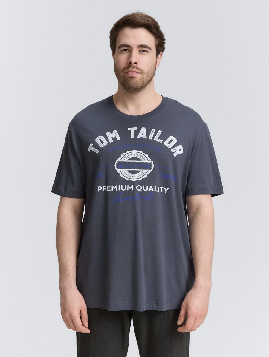 taglie forti - t-shirt con stampa logo