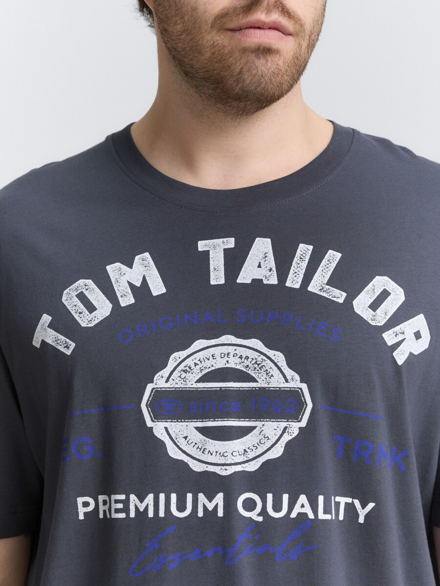 taglie forti - t-shirt con stampa logo