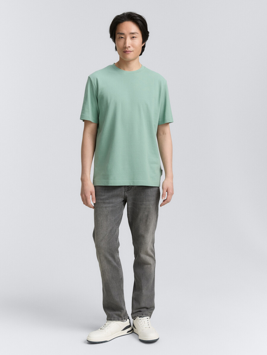 t-shirt con texture piqué