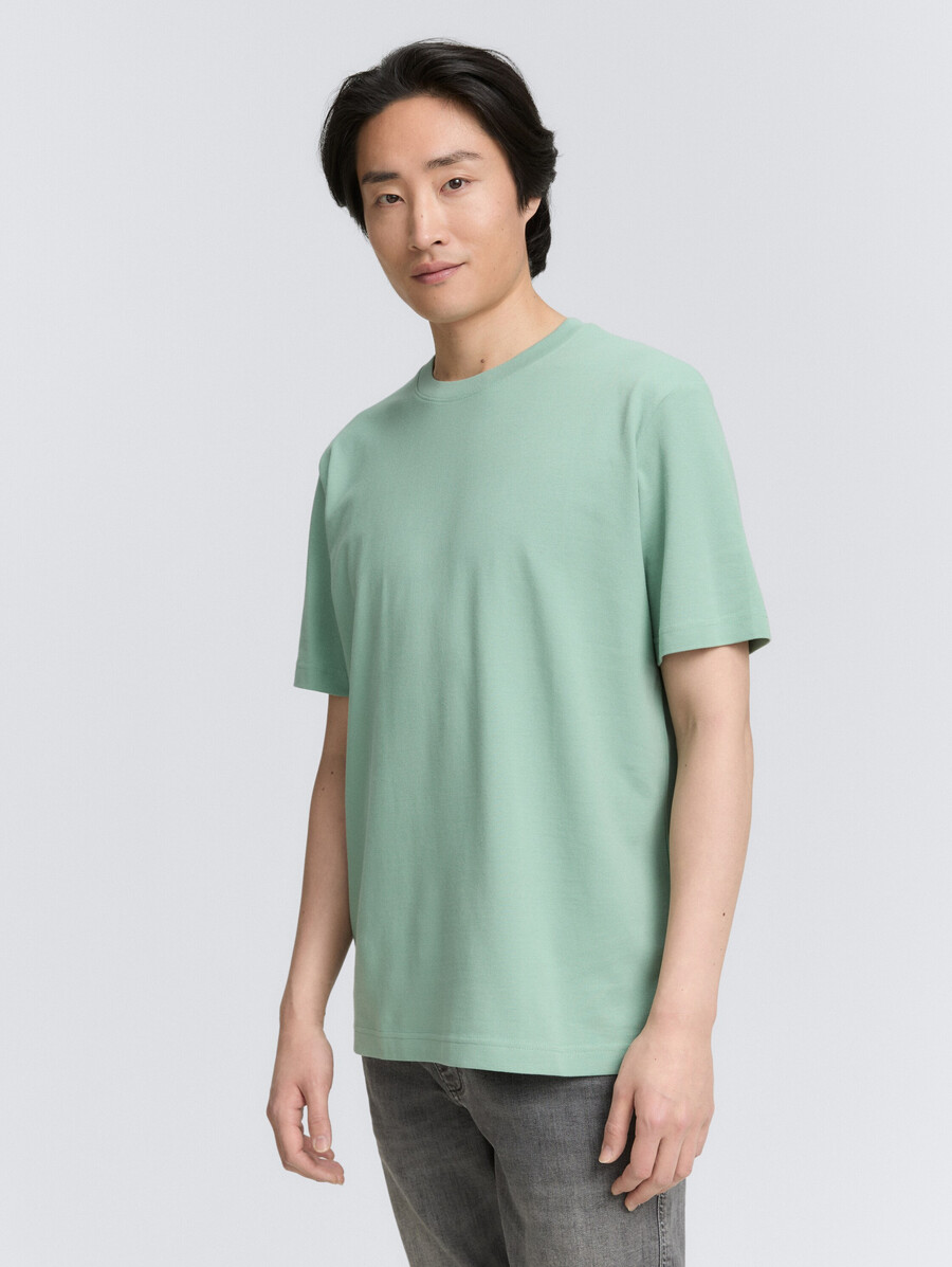 t-shirt con texture piqué
