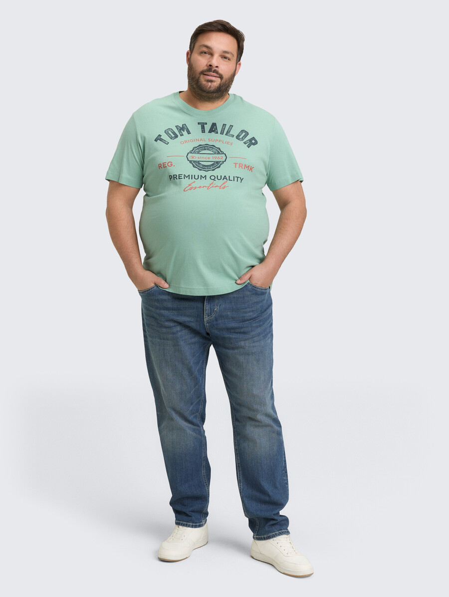 taglie forti - t-shirt con stampa logo