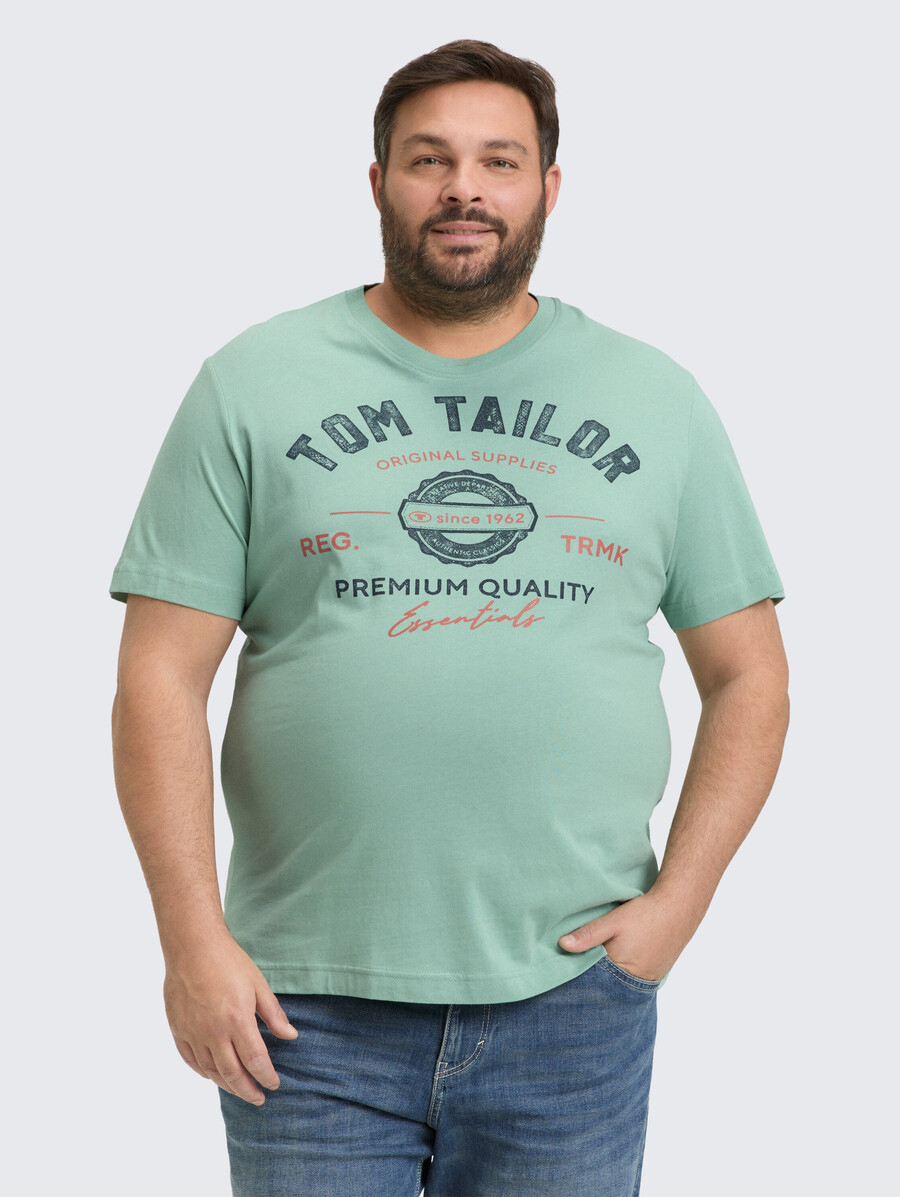 taglie forti - t-shirt con stampa logo