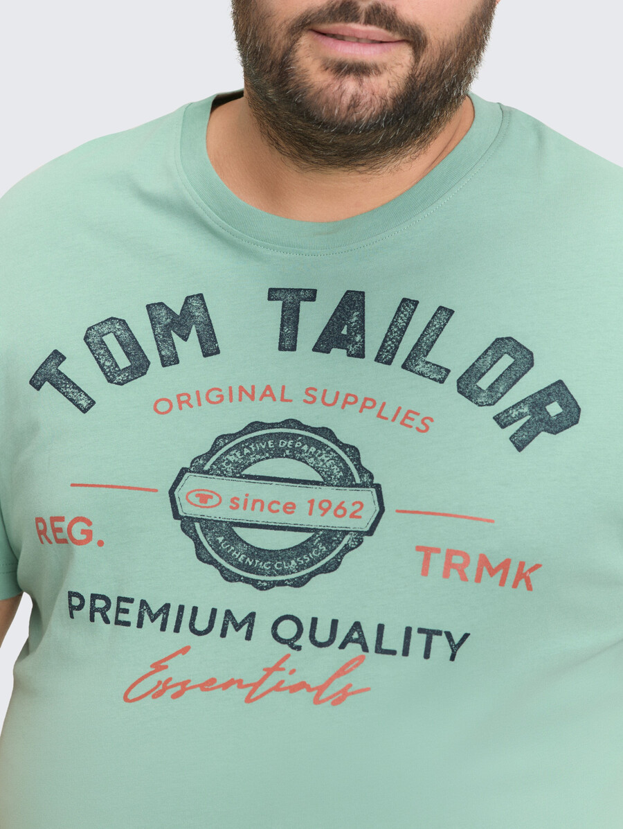 taglie forti - t-shirt con stampa logo