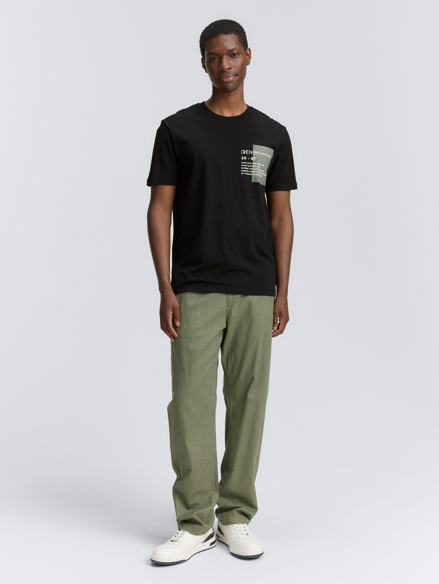 t-shirt basic con stampa del logo