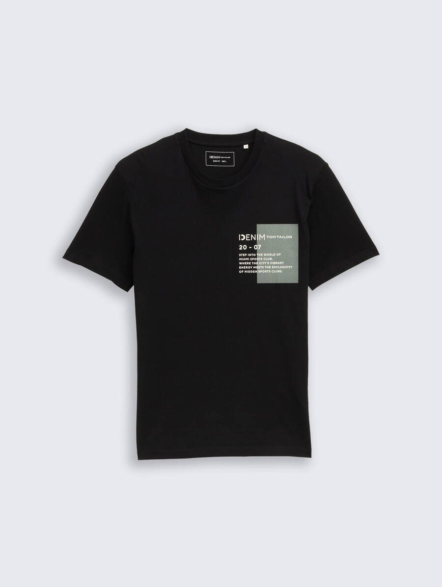 t-shirt basic con stampa del logo