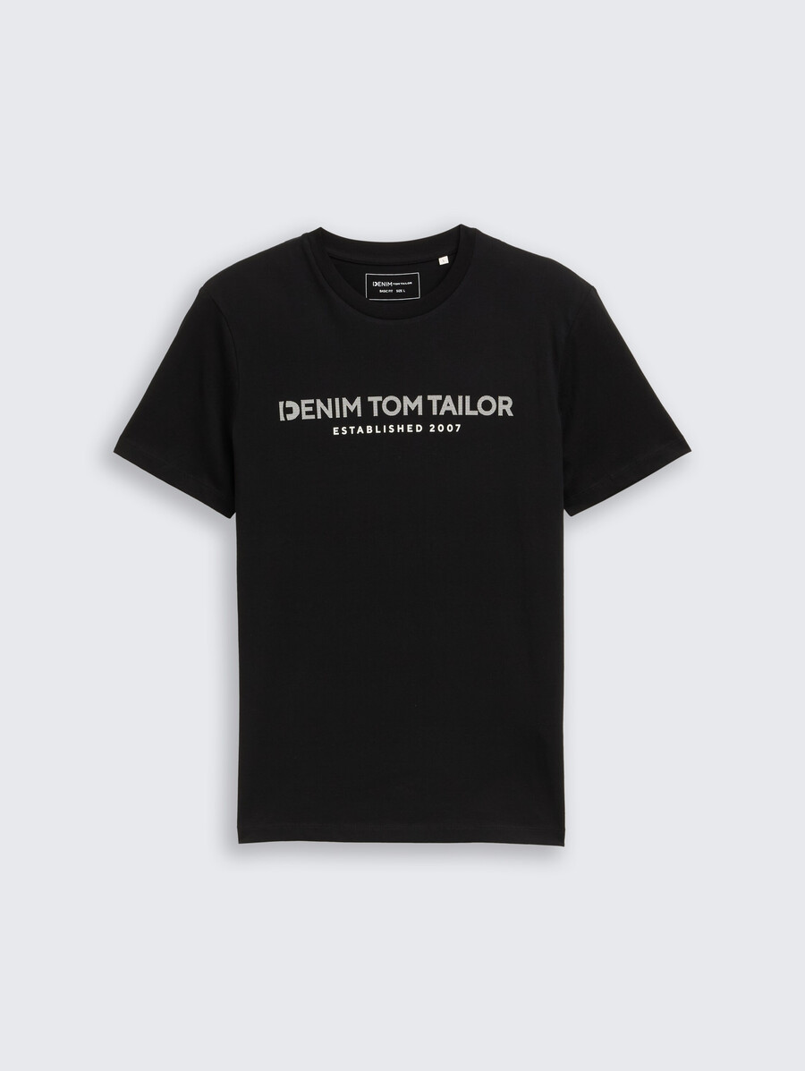 t-shirt basic con stampa del logo