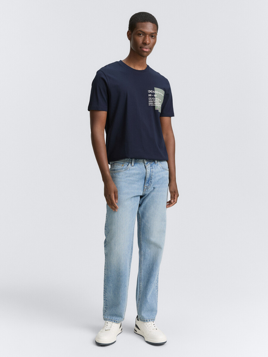 t-shirt basic con stampa del logo