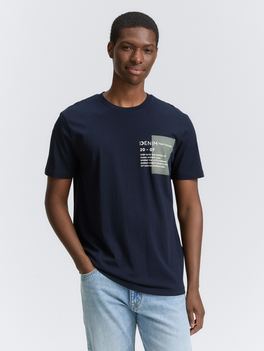 t-shirt basic con stampa del logo