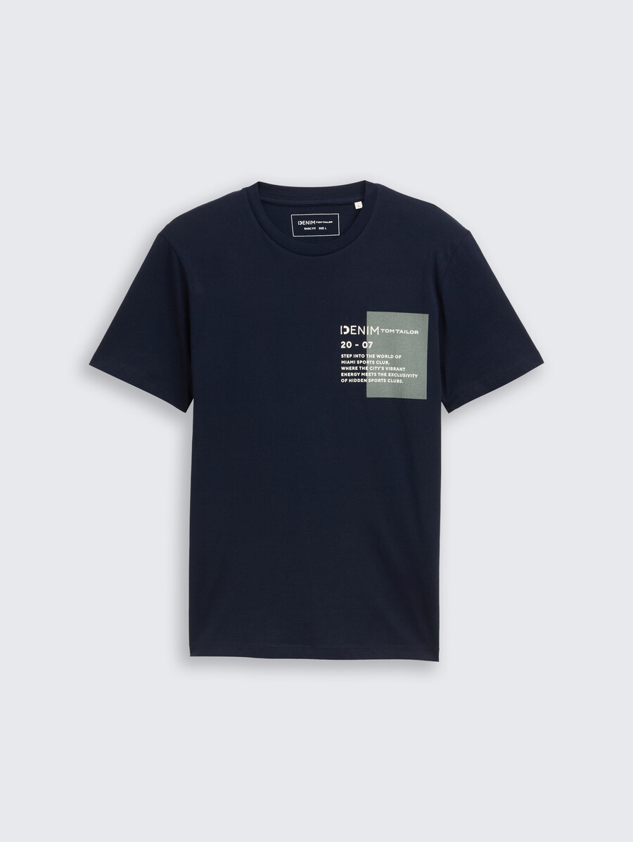 t-shirt basic con stampa del logo