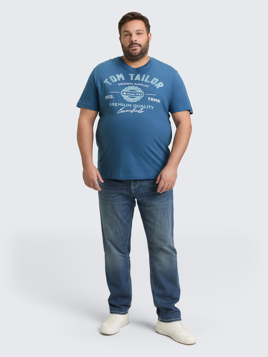 taglie forti - t-shirt con stampa logo