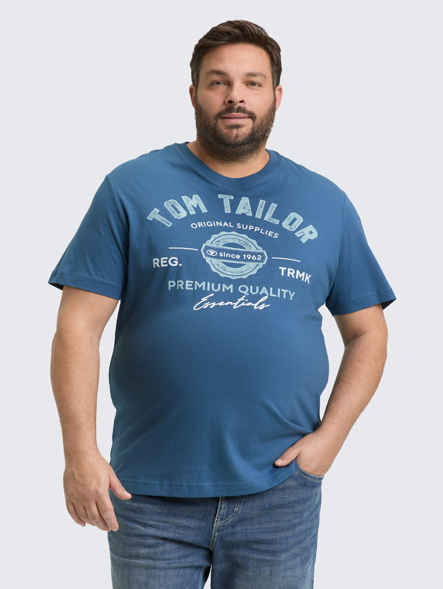taglie forti - t-shirt con stampa logo