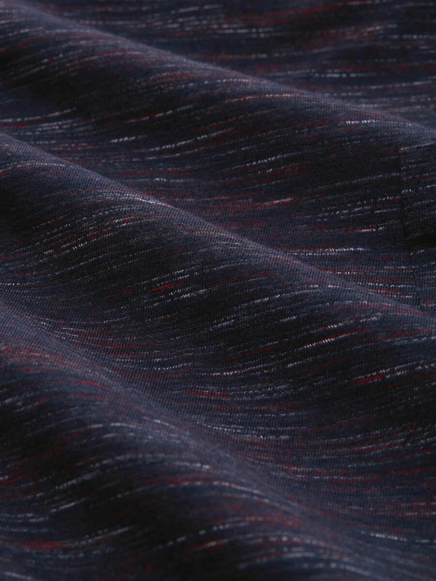 taglie forti - t-shirt effetto melange con taschino sul petto