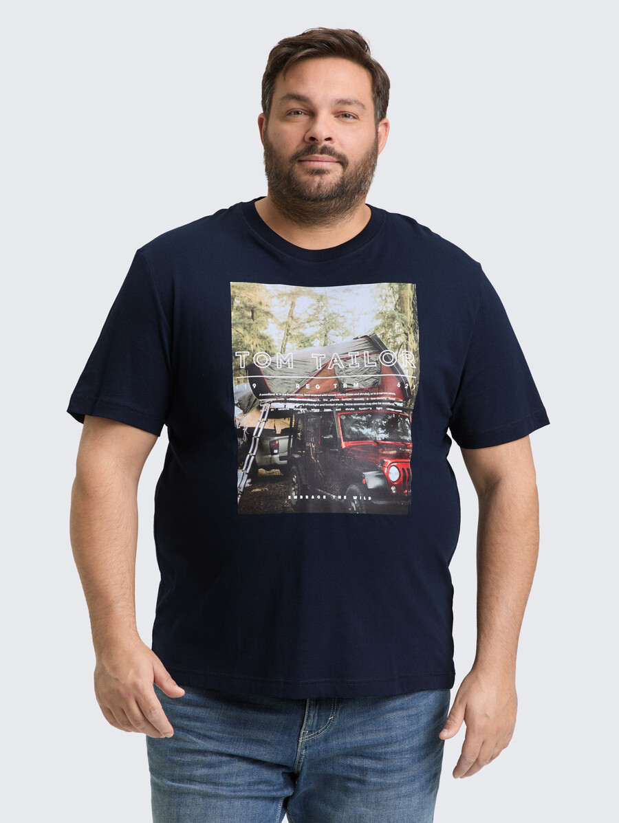 taglie forti - t-shirt con stampa fotografica