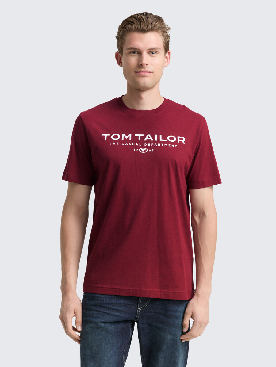 t-shirt in cotone con stampa del logo